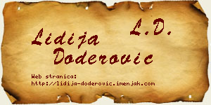 Lidija Doderović vizit kartica